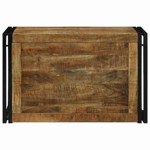 Caja de Almacenamiento Decorativa de Madera de Mango Rústica, 31.50 x 19.69 x 19.69 pulgadas - Product Image 5