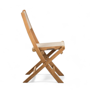 Juego de Mesa de Comedor Rectangular para Exteriores, 4 Plazas, con Estructura de Madera de Teca y Estilo Minimalista para Muebles de Hogar - Product Image 4
