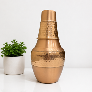 Carafe à eau en cuivre pur avec couvercle. Cuivre pur certifié - Product Image 1
