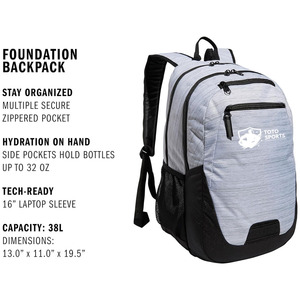 Polyester Hot Sale Comfortable Lightweight Customizable Breathable Zipper Closure Shoulder <b>Strap</b> Custom Logo Travel Back Pack - Product Image 3