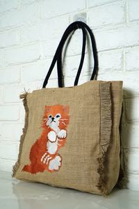 Sacs fourre-tout en jute écologiques de style bohème personnalisés 2026 pour femmes – Idéaux pour les voyages, le shopping et comme sacs messager - Product Image 3