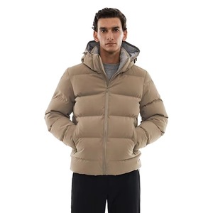 Veste matelassée pour homme, col montant, à capuche, coupe-vent, résistante à l'eau, séchage rapide, respirante, très chaude pour l'hiver - Product Image 1