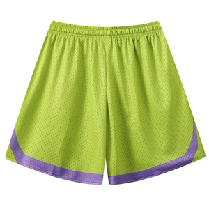 Pantalones cortos de baloncesto de malla verde con estrellas moradas y estampado de "Gxballer", cierre con cordón, ropa deportiva de verano unisex para adultos - Product Image 2