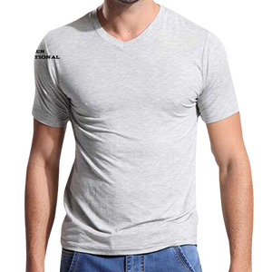 Men's Solid Gray O-Neck <b>Short</b> <b>Sleeve</b> Regular Fit Knitted Casual T-Shirt - Product Image 6