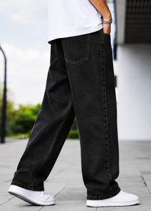 Jeans de Mezclilla para Hombre Abdul Royal World Export, Estilo Urbano Y2K, Corte Holgado, Ecológicos, Desgastados, Cintura Media, Vintage, Lavados, Alta Calidad - Product Image 2