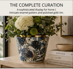 Luxury Design Set of 2 Decorative Metal Vase <b>Sticker</b> Enamel Large Size Modern <b>Flower</b> Vase for Home and Table Decor Customized - Product Image 2