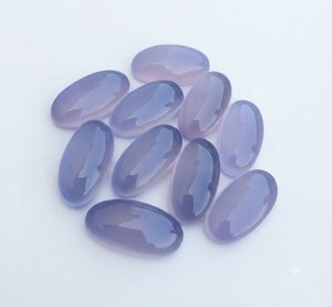 พลอยลาเวนเดอร์ธรรมชาติทรงรียาวแบบคาโบชองสำหรับทำเครื่องประดับ - Product Image 5