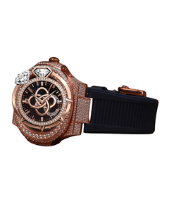 Montre en diamant moissanite sur mesure pour homme, luxe, entièrement sertie de pierres - Product Image 3