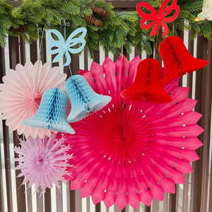 กระดาษทิชชูรูปทรงรังผึ้งสำหรับตกแต่งงานแต่งงาน ขนาดความสูง 15 นิ้ว พิมพ์ออฟเซ็ต 4 สี ผลิตในไต้หวัน - Product Image 5