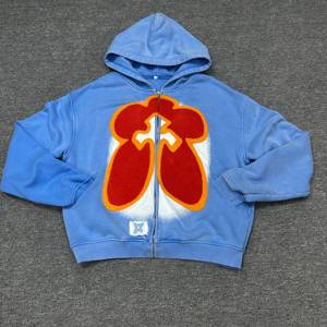 Sudadera Ecológica de Otoño para Hombre con Bordado de Chenilla, Lavado Ácido, Estilo Vintage, Conjunto de 2 Piezas, Colores y Tallas Personalizables - Product Image 3