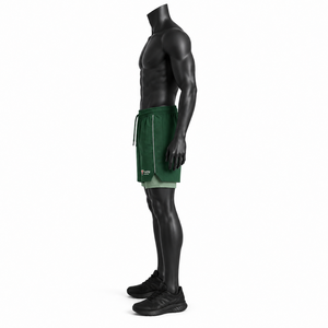 Shorts de course 2 en 1 pour hommes, séchage rapide, respirant, pour la salle de sport, l'entraînement, la course à pied, avec poches - Product Image 4
