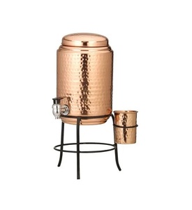 Dispensador de agua de cobre con grifo de latón a prueba de fugas y base resistente para uso en interiores y exteriores - Product Image 3