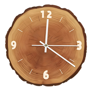 Horloge murale silencieuse en bois pour entrée, console, salle à manger, chambre, ou à poser sur table, décoration artistique, horloge décorative - Product Image 2