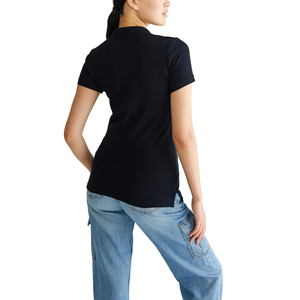 Polo de algodón de alta calidad con logotipo y diseño personalizados para mujer, ropa deportiva informal de marca, polo de moda urbana para mujer - Product Image 2
