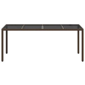 Tavolo da Giardino in Polyrattan Marrone 190 x 90 x 75 cm per Esterni - Product Image 3