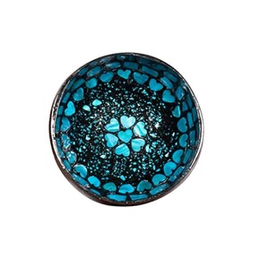 Exótico tazón de coco con diseño de corazón en nácar, hecho a mano, estilo rústico, para servir ensalada de frutas, desayuno, decoración ecológica. - Product Image 1