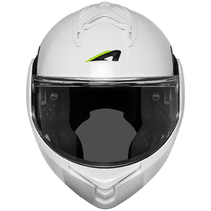 ASTONE RV6 New Flip-Up <b>Motorcycle</b> <b>Helmet</b> Gloss White & Silver Matt Finish ABS Material 1 Year Warranty - Product Image 2