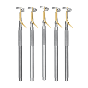 Porte-amalgam dentaire en acier inoxydable, instrument manuel à poignée moletée, outil chirurgical de classe I, couleur argent - Product Image 1