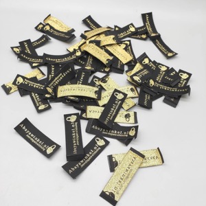 Étiquettes tissées de haute qualité pour sacs à main, étiquettes de marque personnalisées, étiquettes tissées en corde pour meubles, étiquettes principales tissées personnalisées pour vêtements (pour manches) - Product Image 1