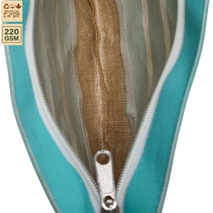 Sac fourre-tout de plage en toile de coton laminée 220 GSM, sac de voyage de plage 22x18 cm, logo personnalisé, vente en gros, OEM, marque privée, modèle SNC138C - Product Image 2