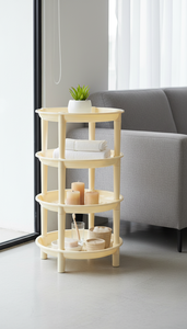 Four-Tier Rectangular <b>Plastic</b> Multifunction Modern Storage <b>Rack</b> Rotating Design for Kitchen Spice Organization Minimalist - Product Image 2