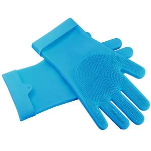 1 Paire de Gants Magiques en Silicone pour la Vaisselle, Éponge de Nettoyage Résistante à la Chaleur, Gants de Lavage pour Animaux Domestiques - Product Image 3
