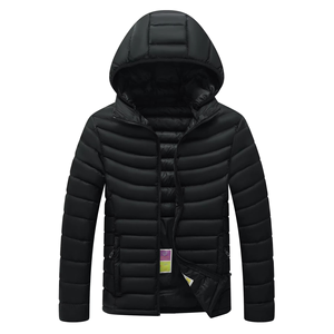 Custom Men's Thick Bubble <b>Jacket</b> Keep Warm Outdoors <b>Light</b>-<b>weight</b> Autumn Stand Collar Front Logo for Men - Product Image 1