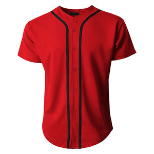 Maillot de baseball personnalisé en gros, respirant, grande taille, avec boutons, pour le sport - Product Image 3