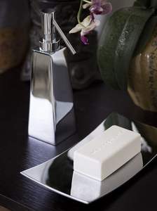 Accessoires de salle de bain en verre, ensembles de salle de bain verts, distributeur de savon complet et porte-brosse à dents, organisateur pour la décoration de la maison - Product Image 6