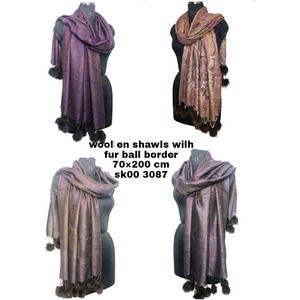 High Quality Soft Wool Boho Scarf <b>Shawl</b> Winter Warm Large <b>Pashmina</b> Women Adult Customized Color SK NOOR and SONS From Delhi - Product Image 5
