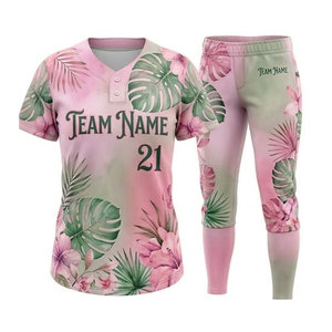 Nuevo Estilo Uniforme de Sóftbol para Mujer Adulta, Ropa Deportiva de Poliéster Transpirable de Manga Corta, Sin Costuras, con Tecnología de Detección de Agujas de Fusión, de Fábrica - Product Image 3