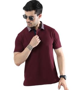 Logotipo bordado personalizado 95% algodón 5% Spandex nuevo diseño Color sólido Polo transpirable hombre Golf uniforme de negocios - Product Image 1