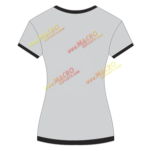 Camiseta blanca para mujer, Camiseta ajustada de algodón, Jersey de manga corta, camisetas lisas de verano en blanco, ropa personalizada OEM de punto informal para niñas - Product Image 3