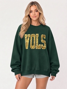 Sweat-shirt pour femme, coupe ample, imprimé graphique décoratif, col rond, manches longues, style streetwear décontracté, vêtement d'automne - Product Image 6