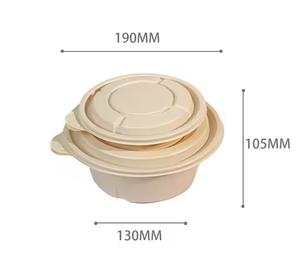 Caja de Almuerzo Desechable de Lujo de 190 mm x 105 mm x 130 mm, Biodegradable, Hecha de Bagazo de Caña de Azúcar, para Restaurantes, Reciclable, Tipo Concha - Product Image 6