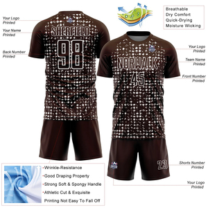 Conjunto de Camiseta de Fútbol Sublimada Personalizada, Diseño Geométrico Negro y Rosa, Absorbe la Humedad, Manga Corta, Unisex, Ropa Deportiva para Adultos - Product Image 4