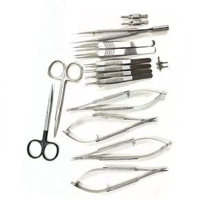 Juego de 17 Instrumentos Quirúrgicos para Cirugía de Mano y Microvasculares de Azicon, Pinzas de Disección Microquirúrgicas, Tijeras, Pinza para Vasos Sanguíneos - Product Image 3