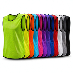 Chaleco de Entrenamiento de Fútbol Unisex para Adultos, Sin Mangas, Malla de Poliéster Transpirable, Cuello Redondo, Jersey Deportivo para Todas las Temporadas, Color Sólido, 10 Colores - Product Image 2