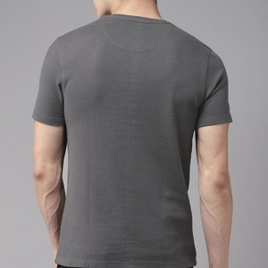 Custom Trendy Wear 2026 Market Selling Article <b>Waffle</b> T <b>Shirt</b> Pakistan Manufacturer Made Plain Look <b>Waffle</b> T <b>Shirt</b> - Product Image 2