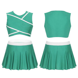 Uniformes de pom-pom girls imprimés pour femmes et filles, uniformes de danse, ensembles de cheerleading les plus populaires, en vente, fabriqués au Pakistan - Product Image 5