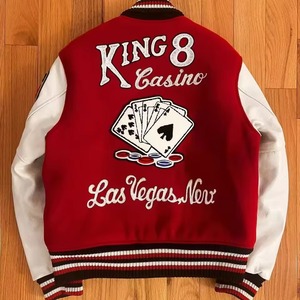 Veste universitaire vintage pour homme avec logo brodé, manches en cuir, style Letterman, veste bomber de baseball, fabricant OEM ODM - Product Image 1