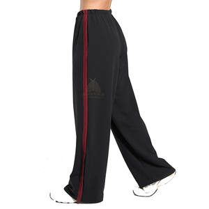 กางเกงวอร์มเอวสูงทรงขาบานสำหรับผู้หญิง ปี 2026 ผ้าฝ้าย/โพลีเอสเตอร์ ระบายอากาศได้ดี ปักโลโก้ สไตล์ลำลอง - Product Image 4