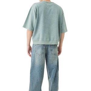 Camisetas de gran tamaño de algodón 100% de calidad superior para hombre, diseño de Camiseta holgada de algodón liso de peso pesado en blanco - Product Image 4