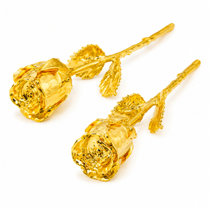 Rose en or 24 carats, rose véritable préservée trempée dans de l'or 24 carats, rose dorée pour la Saint-Valentin, cadeau d'anniversaire, fête des mères - Product Image 4