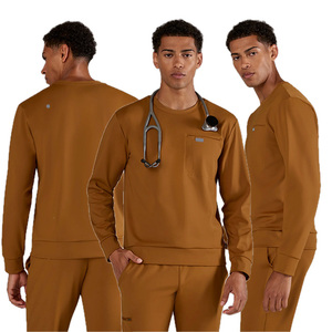 Autumn Winter Unisex Medical <b>Scrub</b> Sets Spandex/Polyester Twill Fabric Breathable <b>Plus</b> <b>Size</b> Printed Design Seamless Hospital - Product Image 6