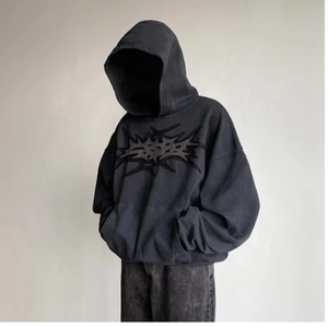 เสื้อฮู้ดดี้ผ้าฝ้ายเฟรนช์เทอร์รี่แท้ 100% จากโรงงานผู้ผลิตโดยตรง สไตล์วินเทจสำหรับฤดูหนาว คุณภาพสูง ตกแต่งแบบดิสเทรส แอซิดวอช น้ำหนัก 300 กรัม สำหรับผู้ชาย  รับสั่งทำตามแบบ - Product Image 2