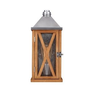 Lanterne à bougie en verre et bois avec poignée en corde, accessoire décoratif vintage pour la maison, le mariage et le jardin - Product Image 1