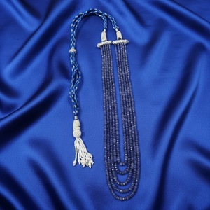 Collier en Tanzanite Naturelle - 47 cm de Long, Fait Main, Bijoux en Pierres Précieuses en Gros d'Inde - Product Image 1