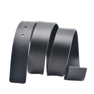 Cinturón de Cuero Sintético PU de Alta Calidad de Fábrica Sin Hebilla, Correa Negra para Hombre - Product Image 1