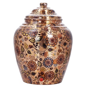 Olla de agua de cobre con cobre puro pulido impreso, enfriador de agua con tamaño personalizado y color para uso en la cocina - Product Image 1